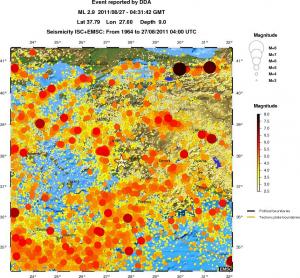regional magnitude historical seismicity