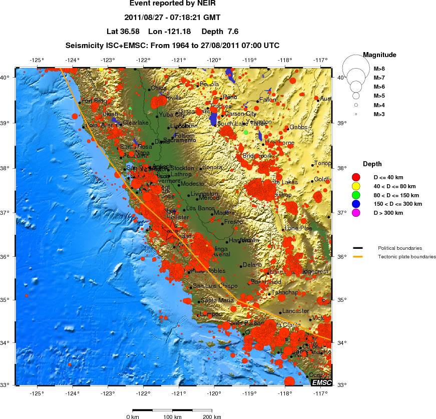 regional historical seismicity