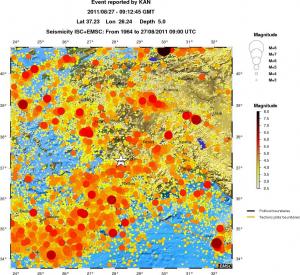 regional magnitude historical seismicity