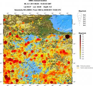 regional magnitude historical seismicity