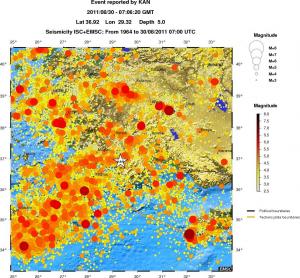 regional magnitude historical seismicity