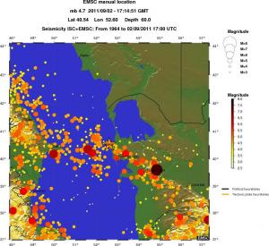 regional magnitude historical seismicity