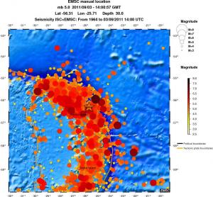 regional magnitude historical seismicity