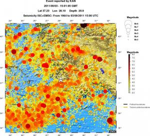 regional magnitude historical seismicity