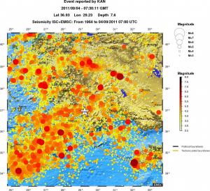 regional magnitude historical seismicity