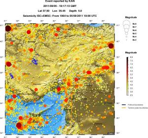 regional magnitude historical seismicity
