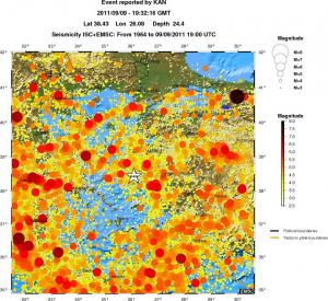 regional magnitude historical seismicity