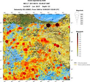 regional magnitude historical seismicity