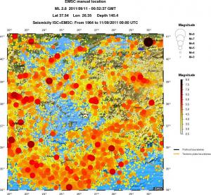 regional magnitude historical seismicity