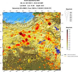 regional magnitude historical seismicity