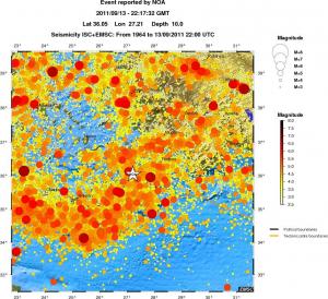 regional magnitude historical seismicity