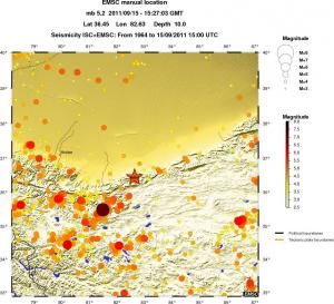 regional magnitude historical seismicity