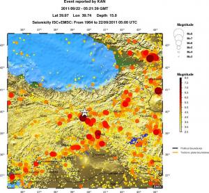 regional magnitude historical seismicity