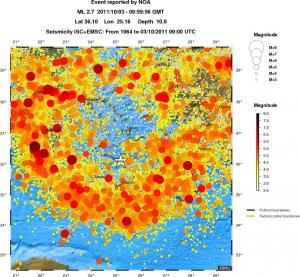 regional magnitude historical seismicity