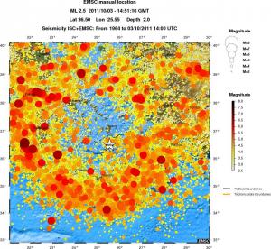regional magnitude historical seismicity