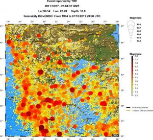 regional magnitude historical seismicity