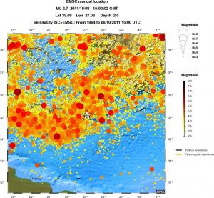 regional magnitude historical seismicity