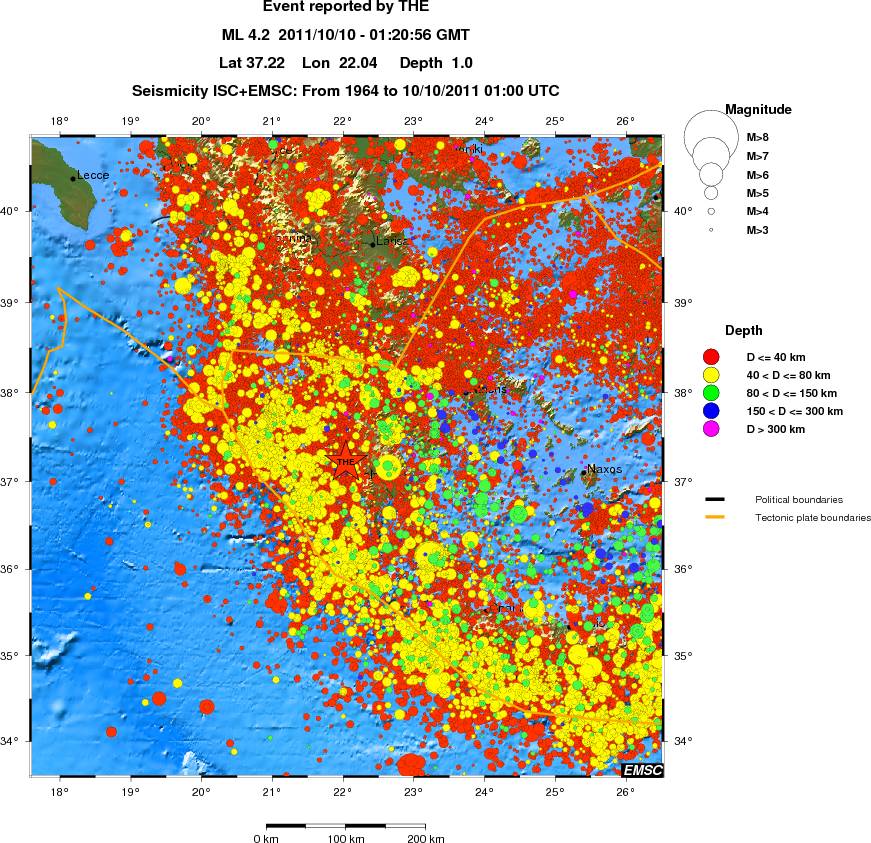 regional historical seismicity