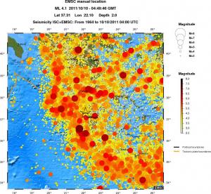 regional magnitude historical seismicity