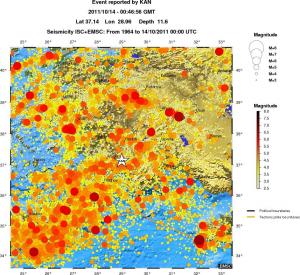 regional magnitude historical seismicity