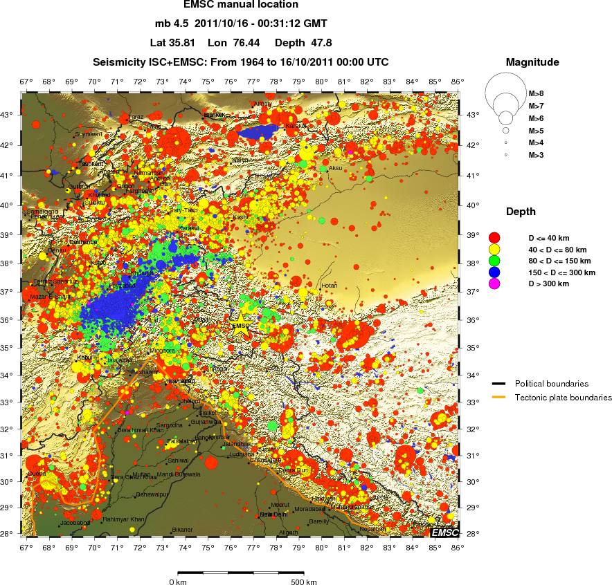 wide historical seismicity