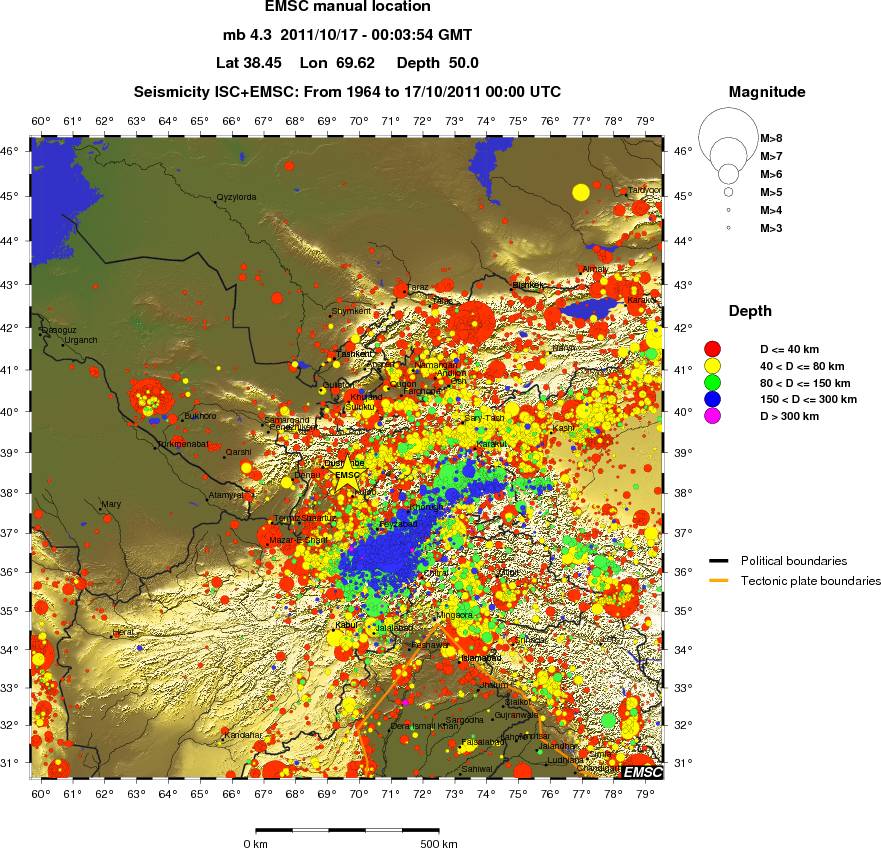 wide historical seismicity