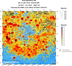regional magnitude historical seismicity