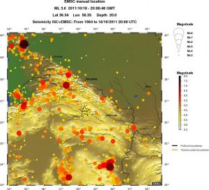 regional magnitude historical seismicity