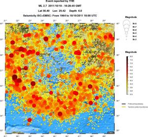 regional magnitude historical seismicity