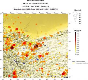 regional magnitude historical seismicity