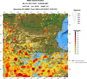 regional magnitude historical seismicity