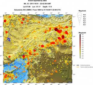 regional magnitude historical seismicity