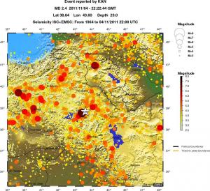 regional magnitude historical seismicity
