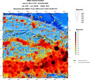 regional magnitude historical seismicity