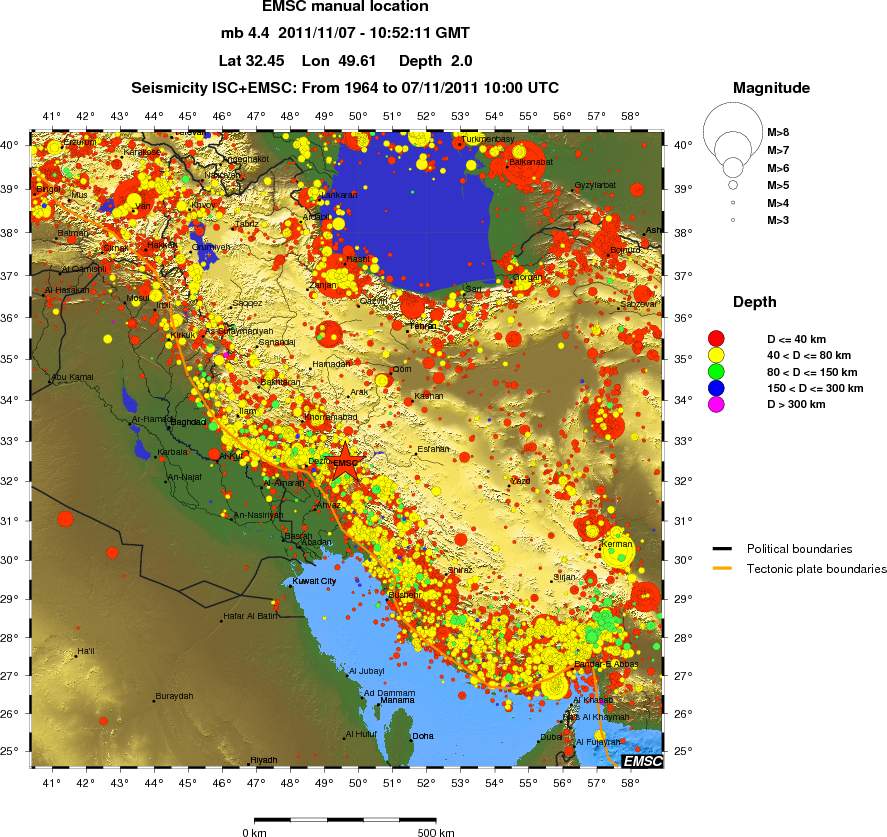 wide historical seismicity