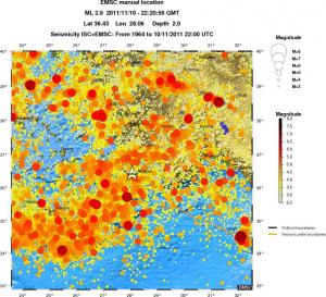 regional magnitude historical seismicity