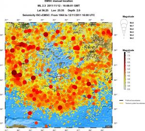 regional magnitude historical seismicity