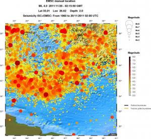 regional magnitude historical seismicity