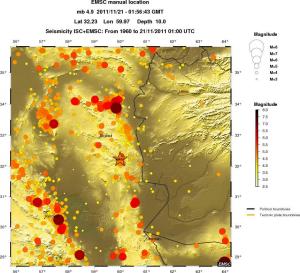 regional magnitude historical seismicity