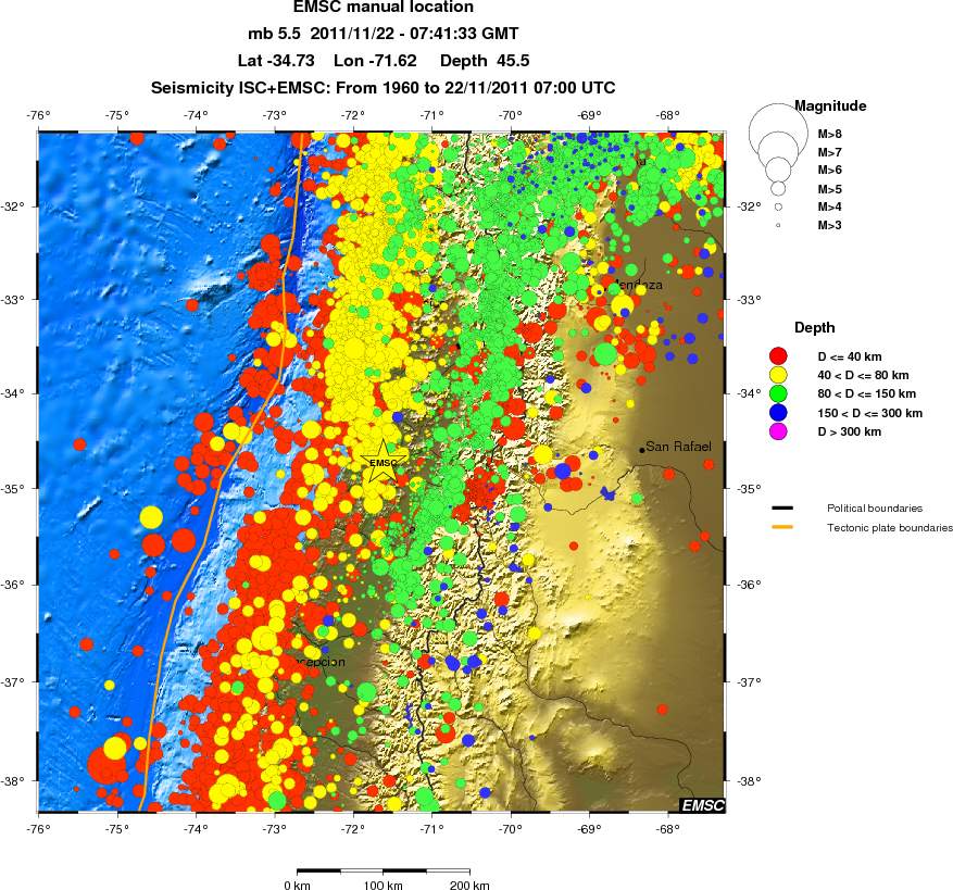 regional historical seismicity