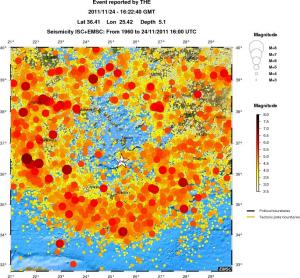 regional magnitude historical seismicity