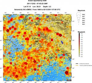 regional magnitude historical seismicity