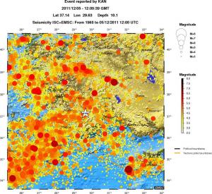 regional magnitude historical seismicity
