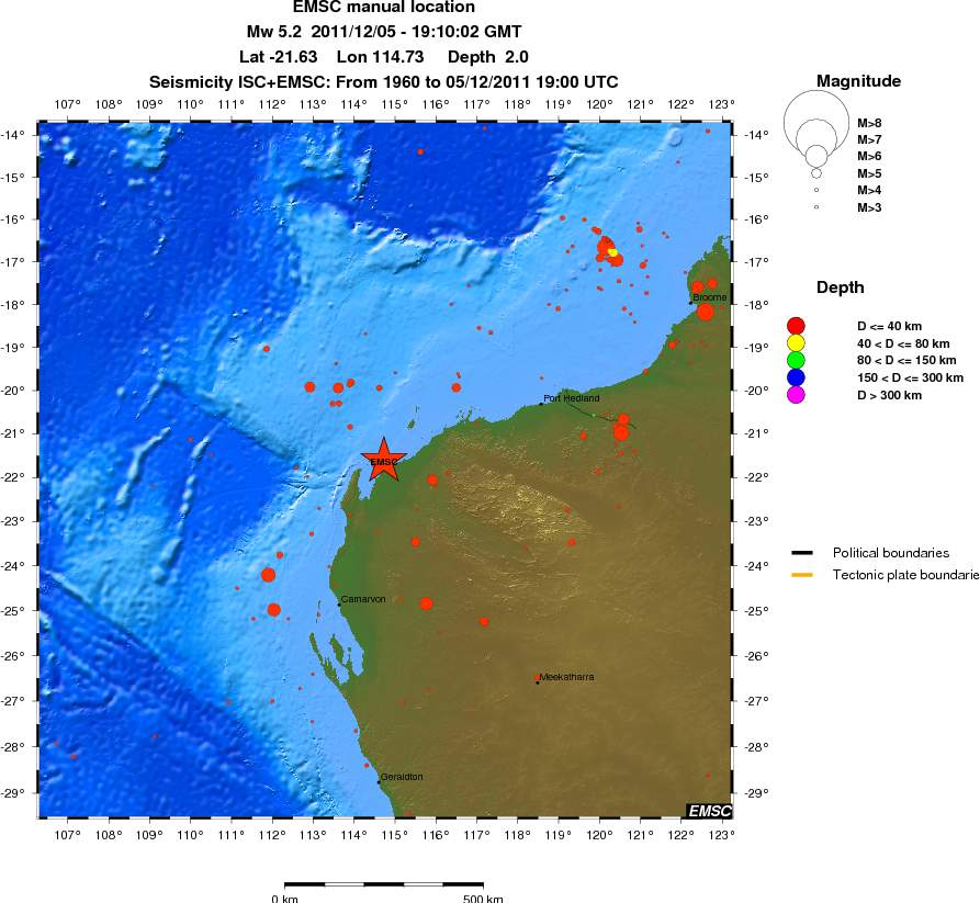 wide historical seismicity
