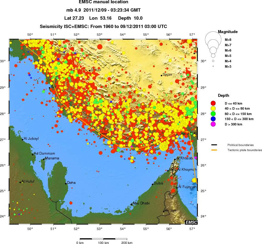 regional historical seismicity