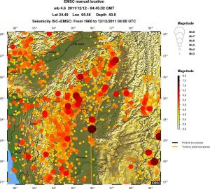regional magnitude historical seismicity