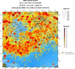 regional magnitude historical seismicity