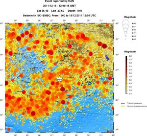 regional magnitude historical seismicity