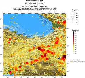 regional magnitude historical seismicity