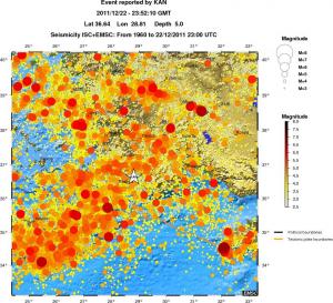 regional magnitude historical seismicity